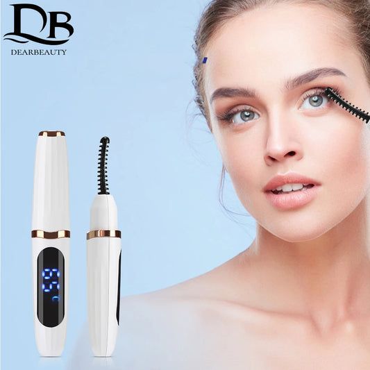 Electric Heated Eyelash Curler Portable Natural Eyelash Curling Device Long Lasting Professional Beauty Eyelash Styling